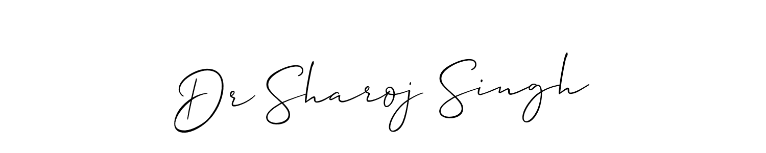 How to make Dr Sharoj Singh signature? Allison_Script is a professional autograph style. Create handwritten signature for Dr Sharoj Singh name. Dr Sharoj Singh signature style 2 images and pictures png