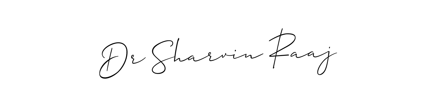 How to make Dr Sharvin Raaj signature? Allison_Script is a professional autograph style. Create handwritten signature for Dr Sharvin Raaj name. Dr Sharvin Raaj signature style 2 images and pictures png