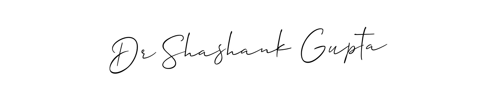 Make a short Dr Shashank Gupta signature style. Manage your documents anywhere anytime using Allison_Script. Create and add eSignatures, submit forms, share and send files easily. Dr Shashank Gupta signature style 2 images and pictures png