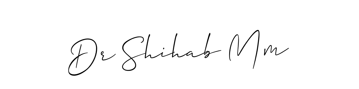 You should practise on your own different ways (Allison_Script) to write your name (Dr Shihab Mm) in signature. don't let someone else do it for you. Dr Shihab Mm signature style 2 images and pictures png