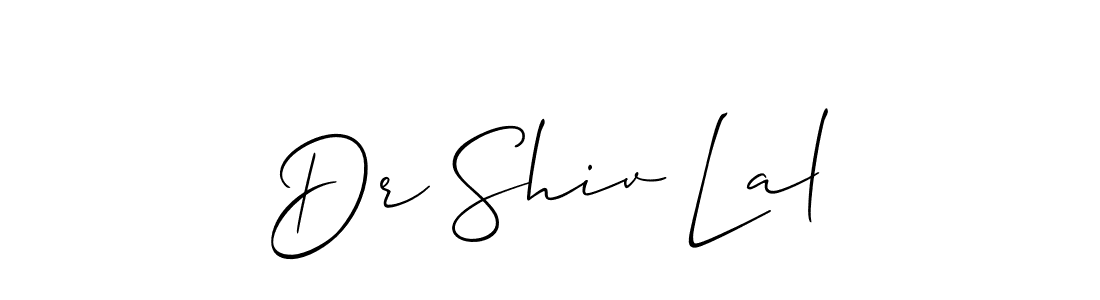 Create a beautiful signature design for name Dr Shiv Lal. With this signature (Allison_Script) fonts, you can make a handwritten signature for free. Dr Shiv Lal signature style 2 images and pictures png
