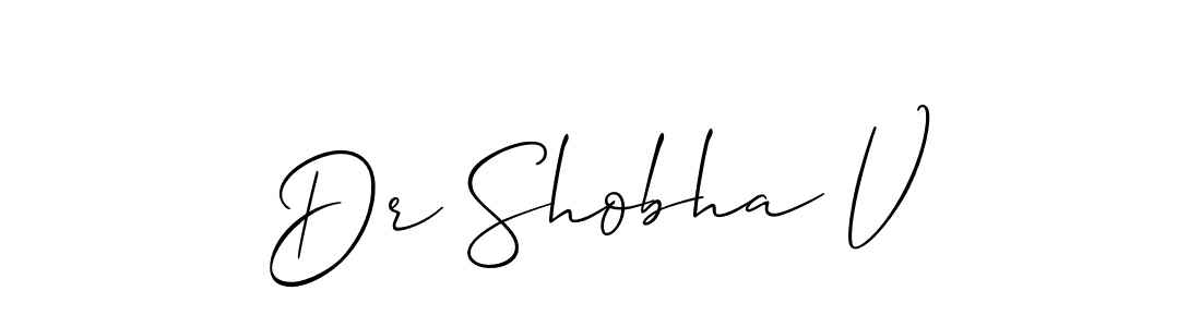 Dr Shobha V stylish signature style. Best Handwritten Sign (Allison_Script) for my name. Handwritten Signature Collection Ideas for my name Dr Shobha V. Dr Shobha V signature style 2 images and pictures png