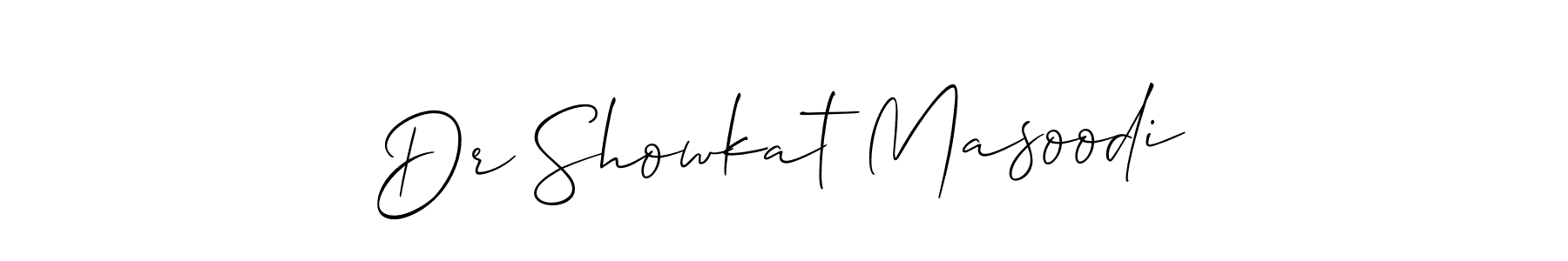 Design your own signature with our free online signature maker. With this signature software, you can create a handwritten (Allison_Script) signature for name Dr Showkat Masoodi. Dr Showkat Masoodi signature style 2 images and pictures png