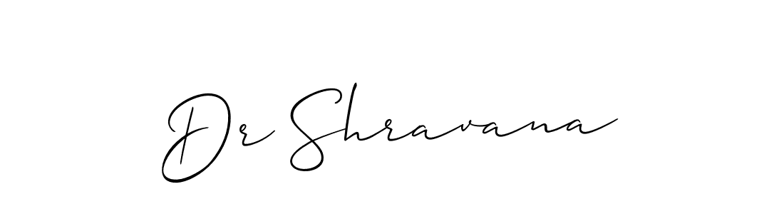 Also we have Dr Shravana name is the best signature style. Create professional handwritten signature collection using Allison_Script autograph style. Dr Shravana signature style 2 images and pictures png