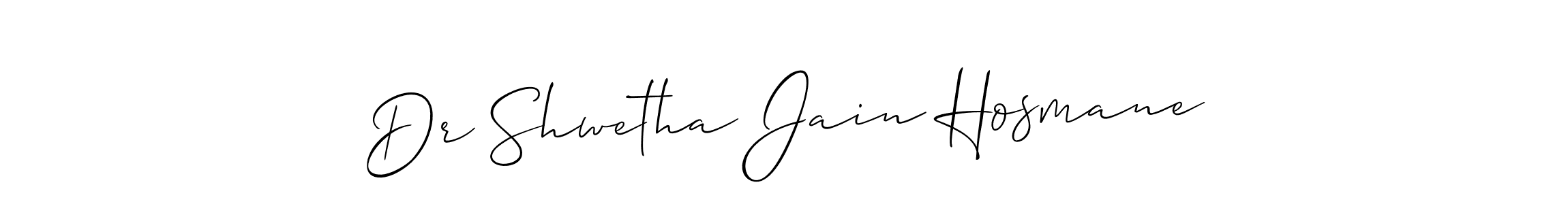 Also You can easily find your signature by using the search form. We will create Dr Shwetha Jain Hosmane name handwritten signature images for you free of cost using Allison_Script sign style. Dr Shwetha Jain Hosmane signature style 2 images and pictures png