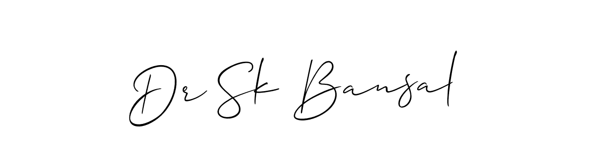 This is the best signature style for the Dr Sk Bansal name. Also you like these signature font (Allison_Script). Mix name signature. Dr Sk Bansal signature style 2 images and pictures png