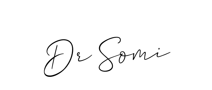 Dr Somi stylish signature style. Best Handwritten Sign (Allison_Script) for my name. Handwritten Signature Collection Ideas for my name Dr Somi. Dr Somi signature style 2 images and pictures png