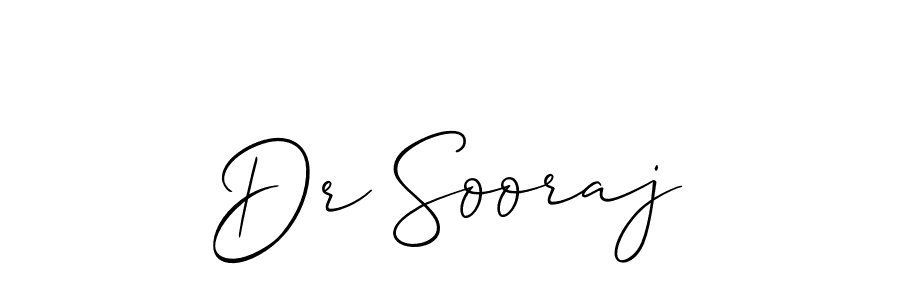 How to make Dr Sooraj signature? Allison_Script is a professional autograph style. Create handwritten signature for Dr Sooraj name. Dr Sooraj signature style 2 images and pictures png