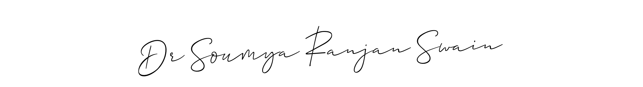 You should practise on your own different ways (Allison_Script) to write your name (Dr Soumya Ranjan Swain) in signature. don't let someone else do it for you. Dr Soumya Ranjan Swain signature style 2 images and pictures png