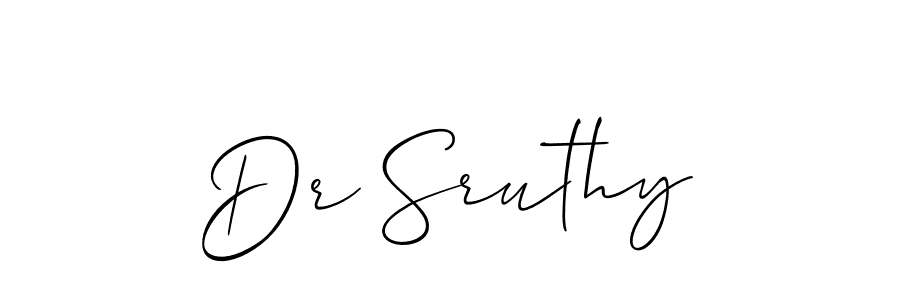 You should practise on your own different ways (Allison_Script) to write your name (Dr Sruthy) in signature. don't let someone else do it for you. Dr Sruthy signature style 2 images and pictures png