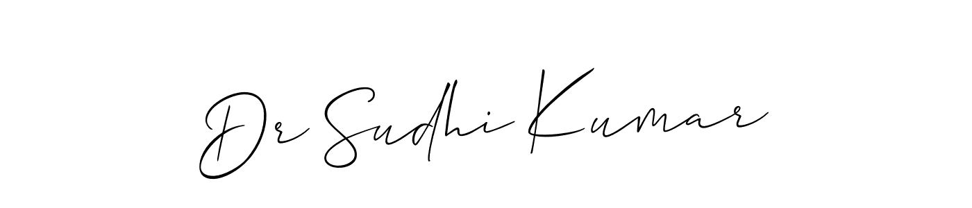 Use a signature maker to create a handwritten signature online. With this signature software, you can design (Allison_Script) your own signature for name Dr Sudhi Kumar. Dr Sudhi Kumar signature style 2 images and pictures png