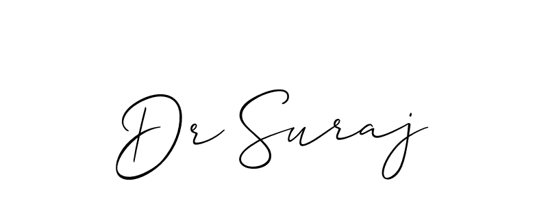 Also we have Dr Suraj name is the best signature style. Create professional handwritten signature collection using Allison_Script autograph style. Dr Suraj signature style 2 images and pictures png