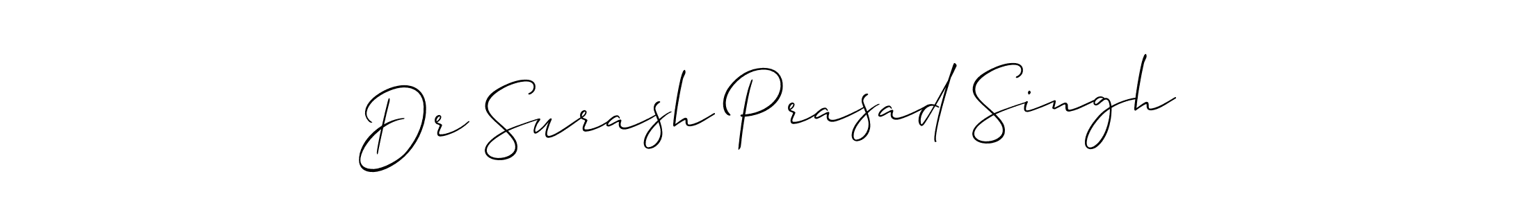 How to make Dr Surash Prasad Singh signature? Allison_Script is a professional autograph style. Create handwritten signature for Dr Surash Prasad Singh name. Dr Surash Prasad Singh signature style 2 images and pictures png
