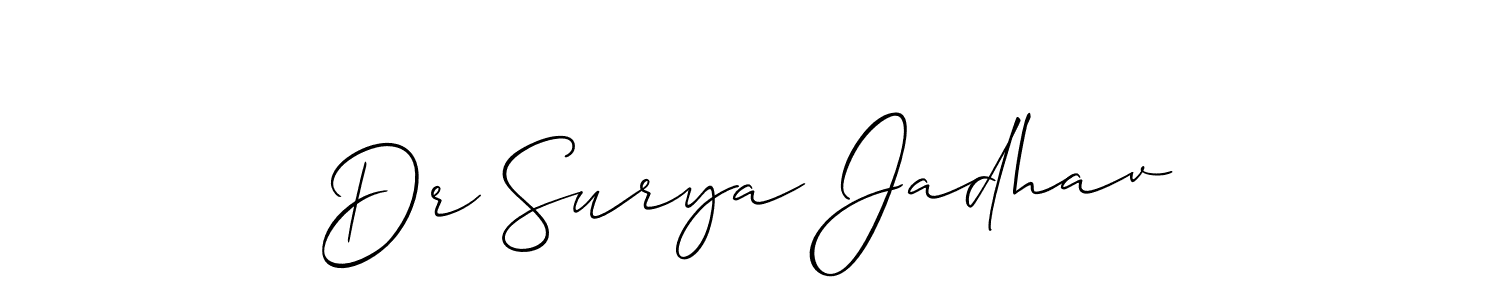 Make a beautiful signature design for name Dr Surya Jadhav. Use this online signature maker to create a handwritten signature for free. Dr Surya Jadhav signature style 2 images and pictures png