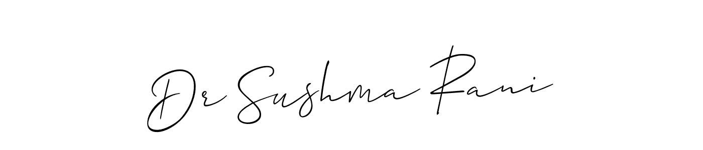 Allison_Script is a professional signature style that is perfect for those who want to add a touch of class to their signature. It is also a great choice for those who want to make their signature more unique. Get Dr Sushma Rani name to fancy signature for free. Dr Sushma Rani signature style 2 images and pictures png