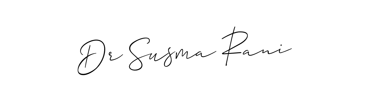 This is the best signature style for the Dr Susma Rani name. Also you like these signature font (Allison_Script). Mix name signature. Dr Susma Rani signature style 2 images and pictures png