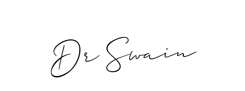 Design your own signature with our free online signature maker. With this signature software, you can create a handwritten (Allison_Script) signature for name Dr Swain. Dr Swain signature style 2 images and pictures png
