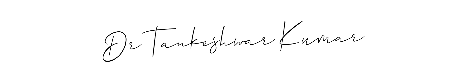 This is the best signature style for the Dr Tankeshwar Kumar name. Also you like these signature font (Allison_Script). Mix name signature. Dr Tankeshwar Kumar signature style 2 images and pictures png