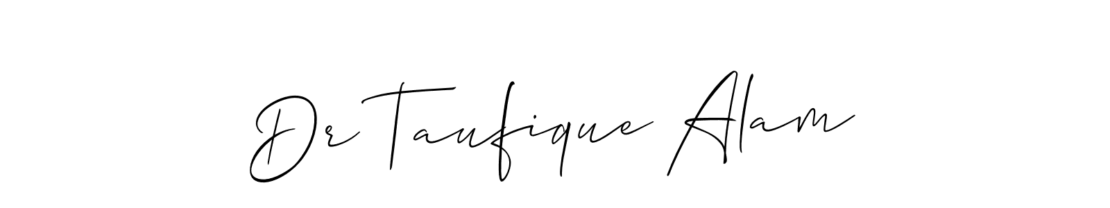 Use a signature maker to create a handwritten signature online. With this signature software, you can design (Allison_Script) your own signature for name Dr Taufique Alam. Dr Taufique Alam signature style 2 images and pictures png