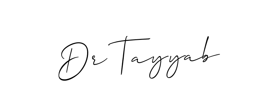 This is the best signature style for the Dr Tayyab name. Also you like these signature font (Allison_Script). Mix name signature. Dr Tayyab signature style 2 images and pictures png