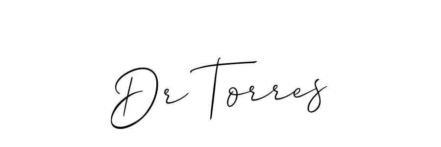 Use a signature maker to create a handwritten signature online. With this signature software, you can design (Allison_Script) your own signature for name Dr Torres. Dr Torres signature style 2 images and pictures png