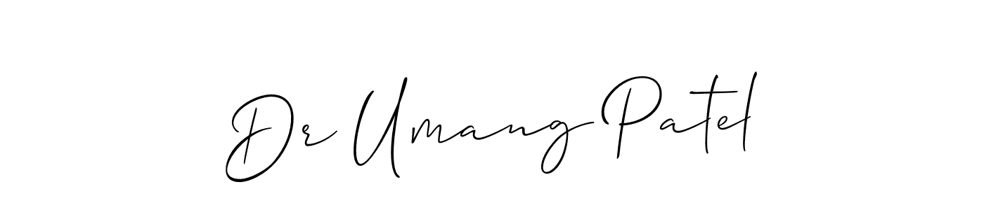 if you are searching for the best signature style for your name Dr Umang Patel. so please give up your signature search. here we have designed multiple signature styles  using Allison_Script. Dr Umang Patel signature style 2 images and pictures png