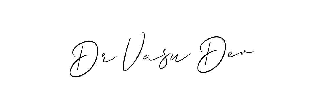 How to Draw Dr Vasu Dev signature style? Allison_Script is a latest design signature styles for name Dr Vasu Dev. Dr Vasu Dev signature style 2 images and pictures png