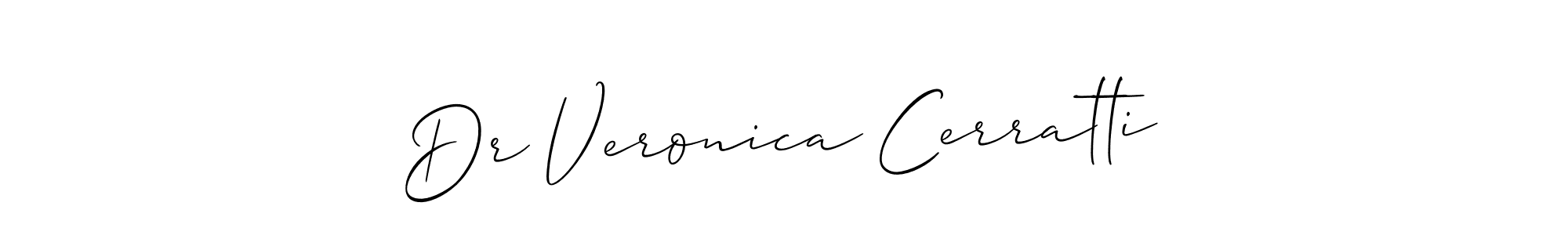 How to make Dr Veronica Cerratti name signature. Use Allison_Script style for creating short signs online. This is the latest handwritten sign. Dr Veronica Cerratti signature style 2 images and pictures png