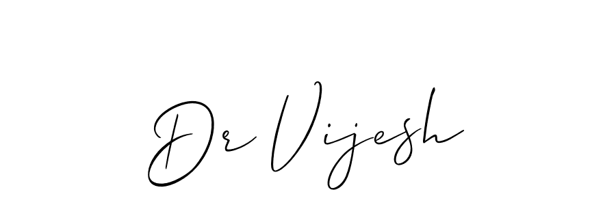 How to make Dr Vijesh name signature. Use Allison_Script style for creating short signs online. This is the latest handwritten sign. Dr Vijesh signature style 2 images and pictures png