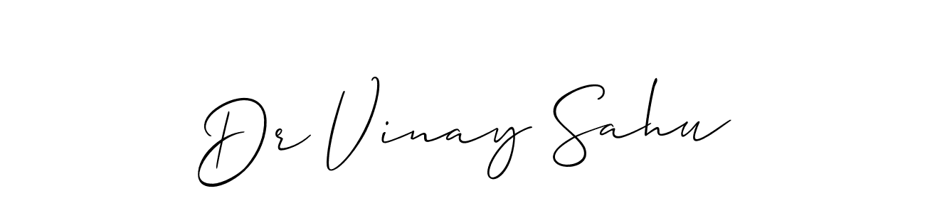 How to make Dr Vinay Sahu name signature. Use Allison_Script style for creating short signs online. This is the latest handwritten sign. Dr Vinay Sahu signature style 2 images and pictures png
