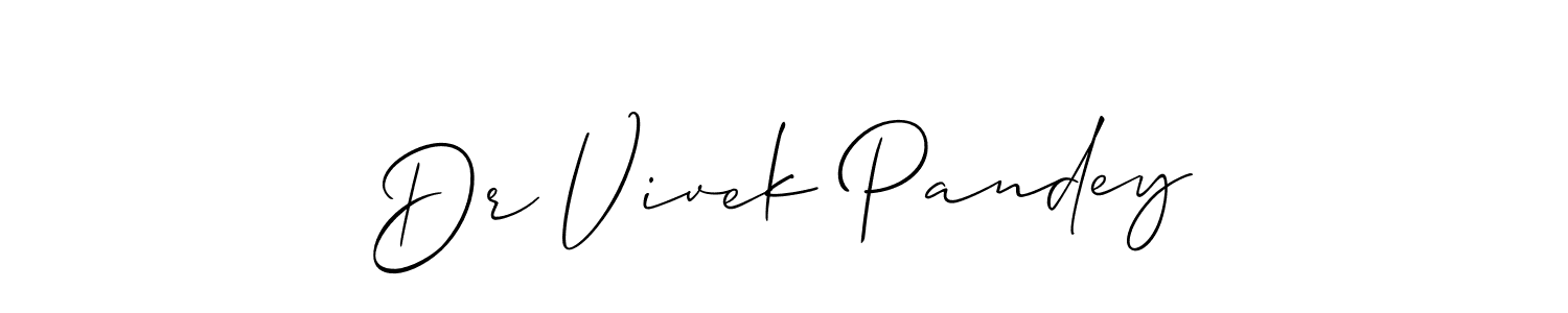 Create a beautiful signature design for name Dr Vivek Pandey. With this signature (Allison_Script) fonts, you can make a handwritten signature for free. Dr Vivek Pandey signature style 2 images and pictures png