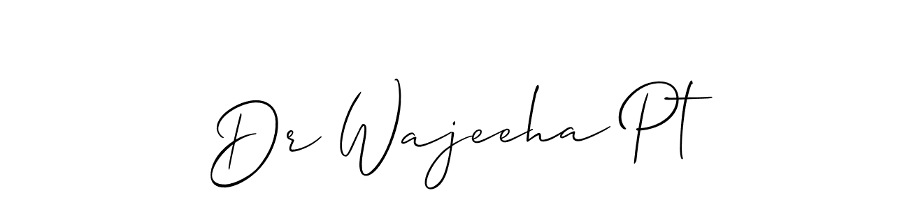 You can use this online signature creator to create a handwritten signature for the name Dr Wajeeha Pt. This is the best online autograph maker. Dr Wajeeha Pt signature style 2 images and pictures png