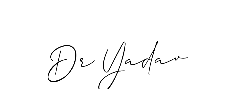 How to Draw Dr Yadav signature style? Allison_Script is a latest design signature styles for name Dr Yadav. Dr Yadav signature style 2 images and pictures png