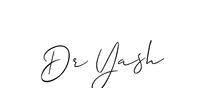 Allison_Script is a professional signature style that is perfect for those who want to add a touch of class to their signature. It is also a great choice for those who want to make their signature more unique. Get Dr Yash name to fancy signature for free. Dr Yash signature style 2 images and pictures png