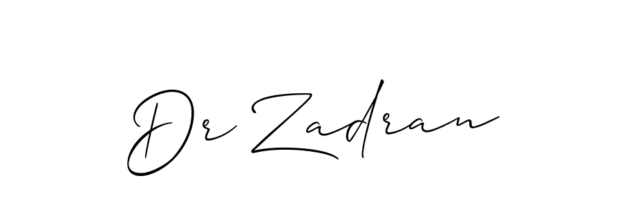 Also You can easily find your signature by using the search form. We will create Dr Zadran name handwritten signature images for you free of cost using Allison_Script sign style. Dr Zadran signature style 2 images and pictures png