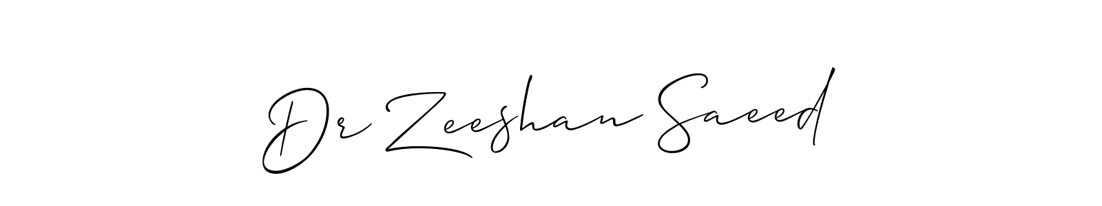 Also You can easily find your signature by using the search form. We will create Dr Zeeshan Saeed name handwritten signature images for you free of cost using Allison_Script sign style. Dr Zeeshan Saeed signature style 2 images and pictures png