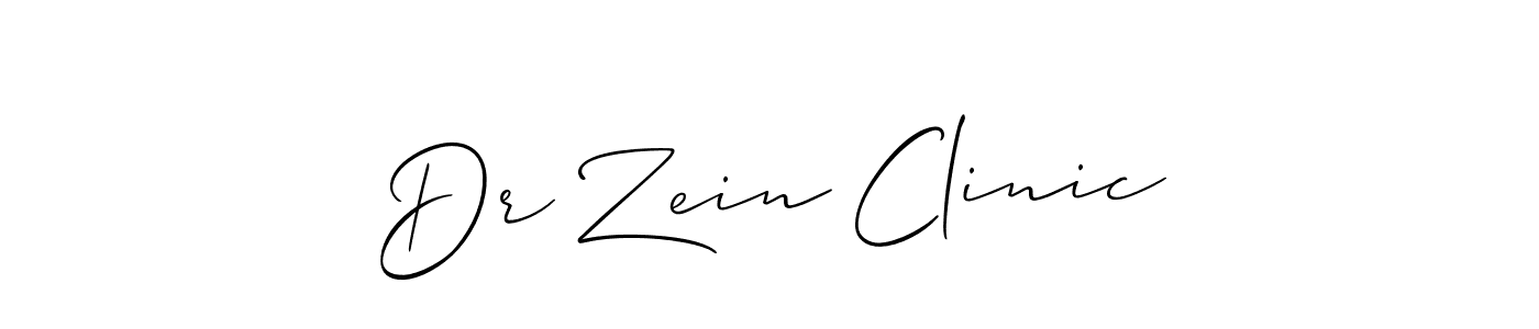 You should practise on your own different ways (Allison_Script) to write your name (Dr Zein Clinic) in signature. don't let someone else do it for you. Dr Zein Clinic signature style 2 images and pictures png