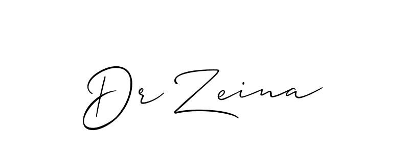 How to make Dr Zeina signature? Allison_Script is a professional autograph style. Create handwritten signature for Dr Zeina name. Dr Zeina signature style 2 images and pictures png