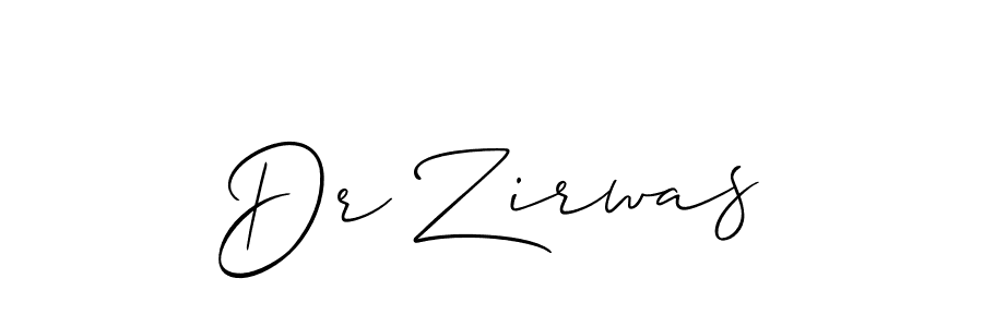 Create a beautiful signature design for name Dr Zirwas. With this signature (Allison_Script) fonts, you can make a handwritten signature for free. Dr Zirwas signature style 2 images and pictures png