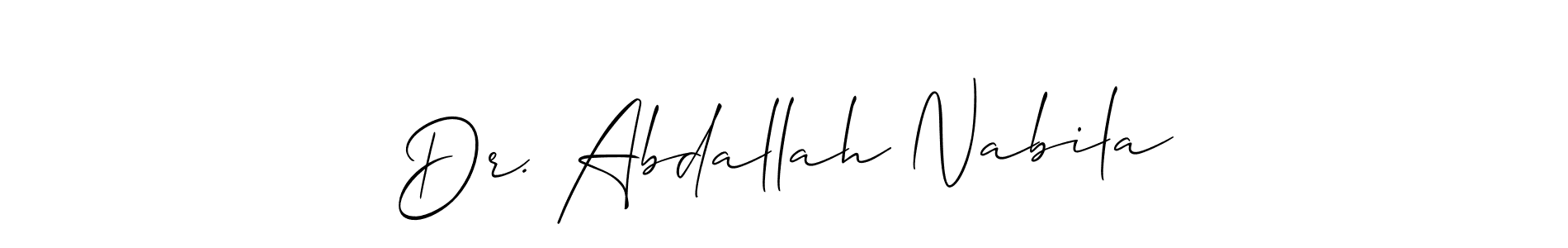 Here are the top 10 professional signature styles for the name Dr. Abdallah Nabila. These are the best autograph styles you can use for your name. Dr. Abdallah Nabila signature style 2 images and pictures png