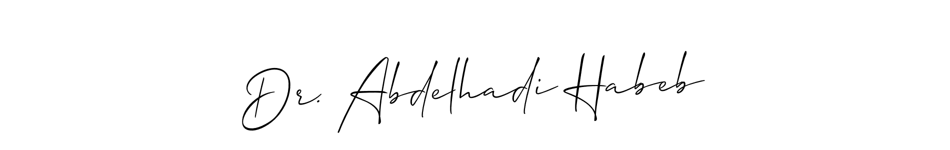 Create a beautiful signature design for name Dr. Abdelhadi Habeb. With this signature (Allison_Script) fonts, you can make a handwritten signature for free. Dr. Abdelhadi Habeb signature style 2 images and pictures png