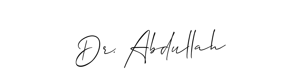 Make a short Dr. Abdullah signature style. Manage your documents anywhere anytime using Allison_Script. Create and add eSignatures, submit forms, share and send files easily. Dr. Abdullah signature style 2 images and pictures png