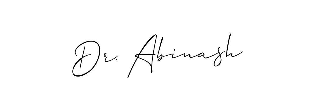 Make a beautiful signature design for name Dr. Abinash. With this signature (Allison_Script) style, you can create a handwritten signature for free. Dr. Abinash signature style 2 images and pictures png