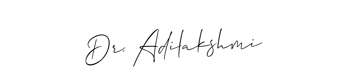 Also we have Dr. Adilakshmi name is the best signature style. Create professional handwritten signature collection using Allison_Script autograph style. Dr. Adilakshmi signature style 2 images and pictures png