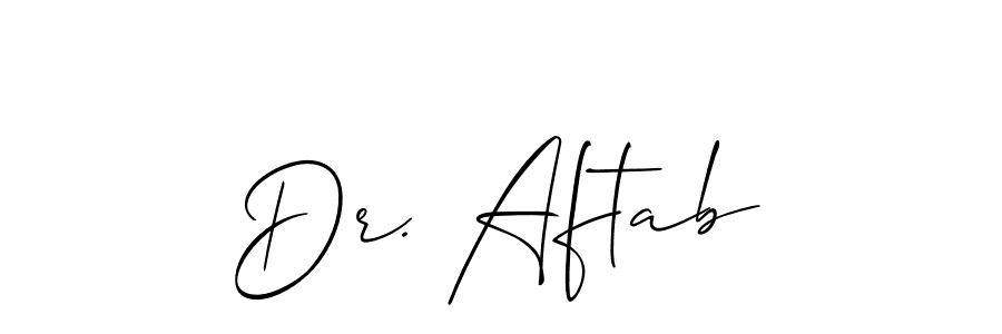 Similarly Allison_Script is the best handwritten signature design. Signature creator online .You can use it as an online autograph creator for name Dr. Aftab. Dr. Aftab signature style 2 images and pictures png