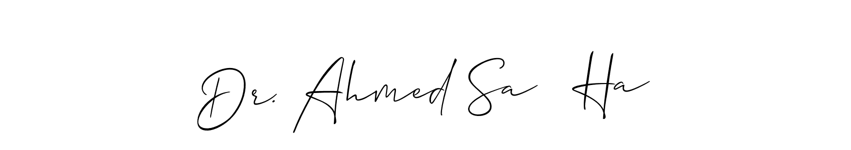 How to Draw Dr. Ahmed Sa   Ha signature style? Allison_Script is a latest design signature styles for name Dr. Ahmed Sa   Ha. Dr. Ahmed Sa   Ha signature style 2 images and pictures png