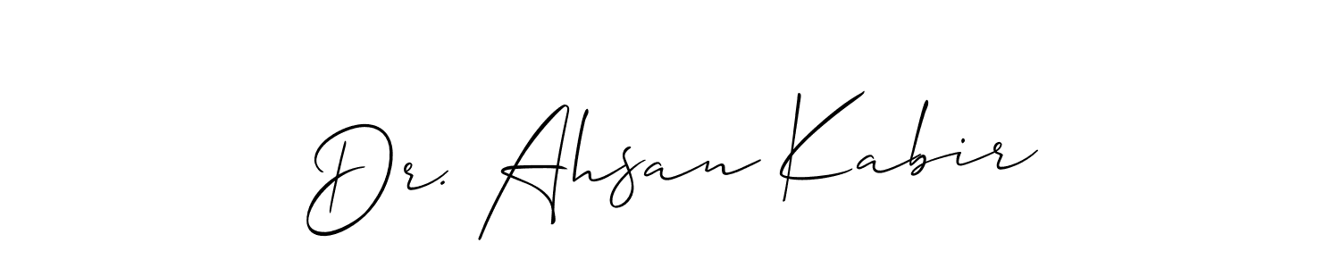 Also we have Dr. Ahsan Kabir name is the best signature style. Create professional handwritten signature collection using Allison_Script autograph style. Dr. Ahsan Kabir signature style 2 images and pictures png