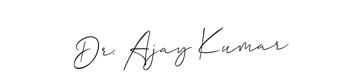 This is the best signature style for the Dr. Ajay Kumar name. Also you like these signature font (Allison_Script). Mix name signature. Dr. Ajay Kumar signature style 2 images and pictures png