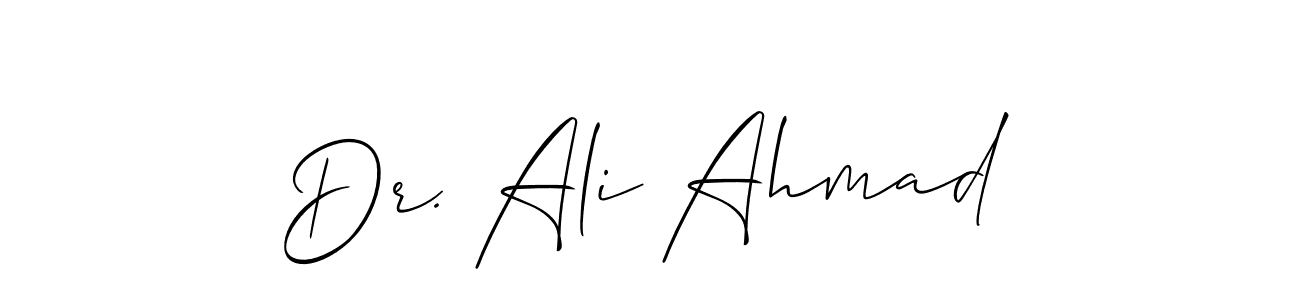 Create a beautiful signature design for name Dr. Ali Ahmad. With this signature (Allison_Script) fonts, you can make a handwritten signature for free. Dr. Ali Ahmad signature style 2 images and pictures png