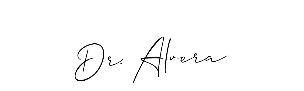 Also we have Dr. Alvera name is the best signature style. Create professional handwritten signature collection using Allison_Script autograph style. Dr. Alvera signature style 2 images and pictures png
